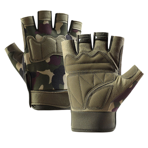 <b>Half</b> Finger Gym Gloves PU Leather Adjustable Wrist Strap Weight Lifting Unisex Breathable Non <b>Slip</b> - Product Image 2