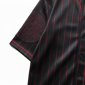 Custom Made Baseball Jersey Wholesale Mens Sportswear Full Button Down Shirt Breathable Fabric Professional Teamwear - Product Image 5
