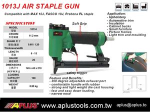 APLUS 1013J, 10mm, 11,2mm Corona, doble gatillo 1013J PISTOLA DE GRAPAS DE AIRE Grapadoras decorativas - Product Image 2