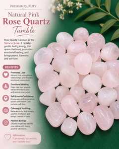 Quality Natural Pink Rose Quartz Tumble Stone Polished Crystal For Unconditional Love Self Care Emotional Healing - Product Image 2