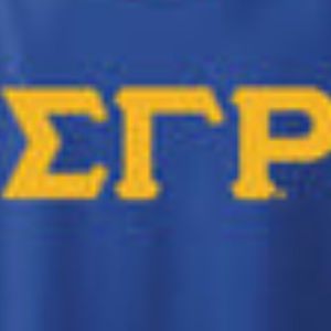 T-shirt Sigma Gamma Rho à lettres grecques, simple couche, personnalisé pour sororité, manches courtes, col rond, décontracté, en coton, bleu roi - Product Image 4