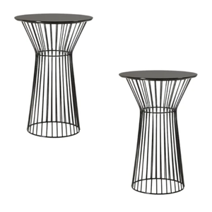 Modern Metal Side <b>Table</b> Round Accent <b>Table</b> Wire Base Hotel Lobby Living Room Furniture - Product Image 5