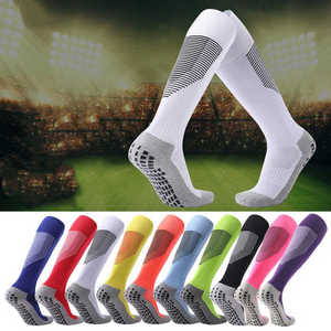 Men's Knee High Sports <b>Socks</b> Green Striped Anti-Slip Knitted <b>Polyester</b> Spandex Summer Wear - Product Image 5