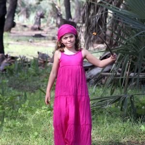 ชุดเดรสแขนกุดผ้าคอตตอนเนื้อนุ่ม100% ใหม่ล่าสุดสำหรับเด็กผู้หญิงชุดเดรสแขนกุดทรงหลวมสายรัดปรับระดับได้สำหรับเด็ก - Product Image 5