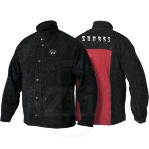 Chaqueta de Seguridad Ignífuga FR, Negra con Panel Trasero Rojo, Corte Regular, Ropa de Trabajo de Protección Contra Incendios, Mangas de Poliéster, Resistente al Calor de 300C-500C - Product Image 1