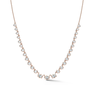 Collar de cadena para suéter con diamantes cultivados en laboratorio al por mayor, corte esmeralda Riviera, oro de 14K, proveedor de joyería de lujo, OEM ODM, moderno, IGI - Product Image 4