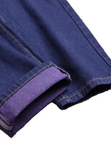 Jeans de Mezclilla para Hombre, Estilo Vintage, Corte Recto, Lavado a la Piedra, Cintura Media, Corte Regular, Algodón, Casual, para Invierno/Primavera - Product Image 4