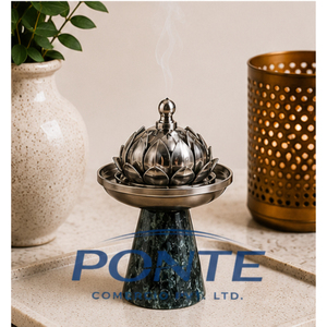 Luxury Natural Marble Incense Burner Modern Metal Lotus Censer Holder for <b>Bakhoor</b> <b>Oud</b> Arabian Mabkhara Home Decor Wedding Gift - Product Image 2