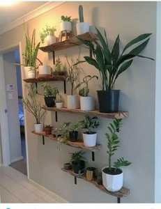 Asymmetrical Multi Tier Two Tone Wood <b>Floating</b> Shelf Modern Wall Mounted Display Rack Vertical Wood Panel Storage Bookshelf <b>Unit</b> - Product Image 6