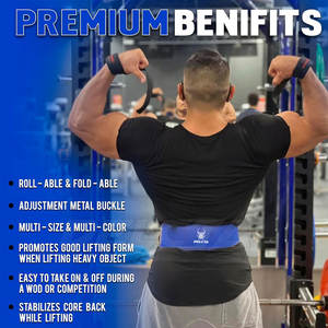 เข็มขัดยกน้ำหนัก ผลิตในปากีสถาน ลดราคาพิเศษ ดีไซน์สั่งทำได้ สีพื้น - Product Image 4