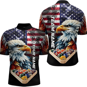 Chemise personnalisée HOSTARON OEM pour joueur de billard, impression 3D, chemises amusantes pour équipe de billard pour hommes, tournoi de billard, snooker, polo - Product Image 3