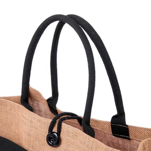 Custom Logo Jute Tote <b>Bag</b> Reusable Shopping Carry <b>Bag</b> Eco Friendly <b>Gift</b> and Advertising Use - Product Image 4