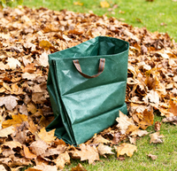 Sac de Jardin en Plastique Grande Capacité, Résistant aux Déchirures, Réutilisable, Conteneur pour Déchets de Jardin, Sangles de Transport Durables pour Travailleurs de Jardin