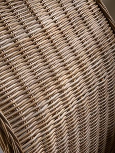 Niche pour animaux de compagnie en rotin tressé en forme d'arche, panier de couchage fermé pour chat d'intérieur, maisonnette pour chien en canne naturelle, meubles de retraite - Product Image 3