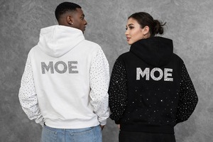 Sudadera con Capucha Unisex de Moda con Pedrería en Toda la Superficie, Sudadera Brillante con Cristales, Sudadera Urbana Oversize, Logotipo Personalizado, Proveedor OEM, EE. UU. - Product Image 6