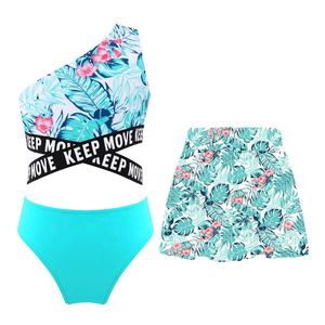 6-16 3 pièces filles Bikini maillot de bain ensemble Swim Suites plage natation maillot de bain enfants maillots de bain vêtements de plage - Product Image 2