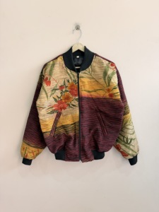 Blouson bomber bohème oversize unisexe, style ample, veste d'hiver, fermeture éclair, coupe-vent - Product Image 1