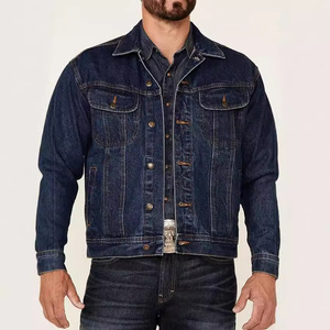 2024 Factory Wholesale <b>Men's</b> Classic Denim <b>Jacket</b> <b>Trucker</b> Slim Fit Casual Denim Outerwear Unlined Denim <b>Jacket</b> - Product Image 4