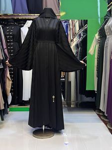 Dubai style <b>kaftan</b> Umbrella Abaya Stone Work Handmade <b>Sequined</b> Arabic Dubai Style Full Flare Nida Fabric Evening Party Dress - Product Image 3