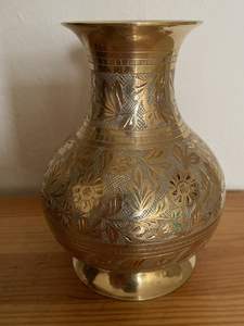 Juego de Jarrones de Flores de Mesa Hechos a Mano, los Más Vendidos, Porta Plantas Artificiales de Lujo, Maceta de Metal, Impresionante Jarrón Indio de Latón - Product Image 2