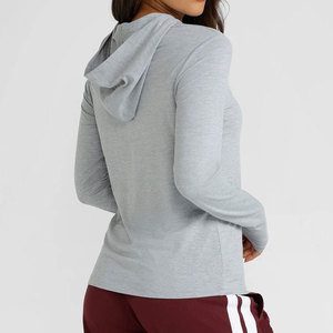 2026 Custom Hoodie Design Long Sleeve Shirt Women <b>Thumb</b> Hole <b>Cuffs</b> Loose Fit Outdoor Fashion Yoga Fitness Moitsure Wicking - Product Image 4