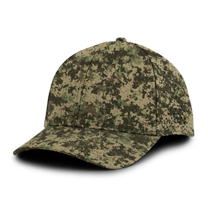 Gorra de Béisbol Bordada Personalizada al por Mayor, 6 Paneles, Visera Curva, Orificios Cortados con Láser, Gorra de Golf Unisex, Impermeable, Camuflaje - Product Image 1