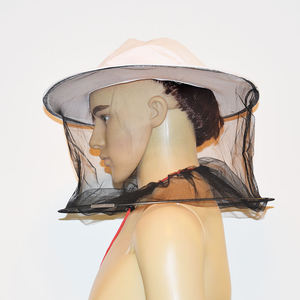 Voile d'apiculture blanc anti-abeilles avec filet facial ventilé en maille respirante, protection en polyester, coupe standard pour utilisation en salle blanche - Product Image 3