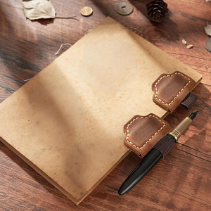 Wholesale High Quality Rustic artistic leather maple leaf <b>bookmark</b> shape crafted from durable leather for sale in low price - Product Image 1