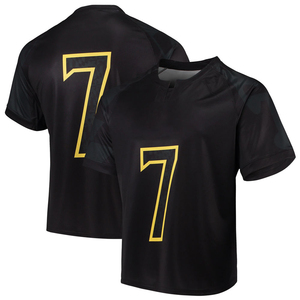 Maillot de lacrosse blanc et marine à manches courtes, en maille polyester sublimée, anti-humidité, col baseball, vente chaude, fabricant OEM - Product Image 6