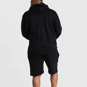 Ensemble de survêtement unisexe d'hiver avec logo personnalisé, en molleton 100 % coton teint uni, séchage rapide, pour homme, 2 pièces - Product Image 4