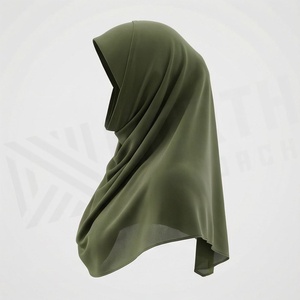 Hiyab de Chifón de Color Sólido para Mujer, Transpirable, para Uso Diario, Pañuelo Étnico de Oriente Medio - Product Image 3