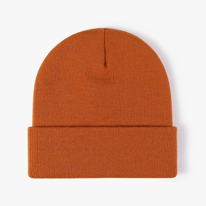Gorro de Punto Unisex de Color Sólido, 100% Acrílico, Gorro Cálido Informal de Invierno para Adultos, Circunferencia de Cabeza de 56-58 cm - Product Image 6