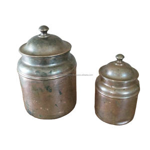 <b>Stainless</b> <b>Steel</b> Spice Storage <b>Container</b> Set with Antique Design Perfect for Decorative Tabletop Home Storage and Organization - Product Image 1