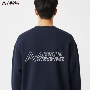 เสื้อสเวตเชิ้ตผู้ชายผ้าคอตตอนผสม ดีไซน์ทันสมัย พร้อมโลโก้สั่งทำ เหมาะสำหรับแฟชั่นวิทยาลัยและสตรีทแวร์ - Product Image 4