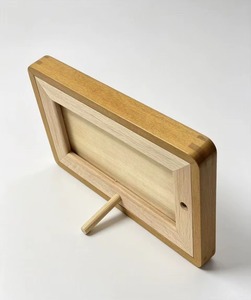Rehman Craft Wholesale Solid Wood <b>Photo</b> <b>Frame</b> Thick Rounded Edge Finger Joint Panoramic Tabletop Picture <b>Frame</b> with <b>Cream</b> Mat - Product Image 4