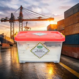 Kit anti-déversement d'hydrocarbures 45L avec tampons absorbants, chaussettes et sac de récupération pour la gestion des déversements de carburant, huile et diesel – Équipement d'intervention d'urgence - Product Image 3