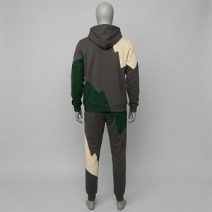 Meyba Sports Men's Color Blocking Hooded <b>Tracksuit</b> Full Sleeve Casual Autumn Polyester Cotton Breathable Regular Fit - Product Image 2