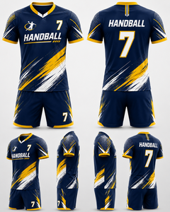 Conjunto de Uniforme de Balonmano Personalizado con Impresión por Transferencia de Calor, Elástico en Cuatro Direcciones, de Secado Rápido y Transpirable, 60% Algodón, 40% [material diferente, si se conoce, indicar] - Product Image 1