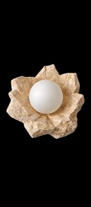 Modern Floral Stone Wall Lamp <b>Sconce</b> Recessed Indoor <b>Light</b> for Bedroom Living Room Hotel Birthday Baptism - Product Image 2