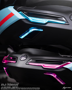AJ ไฟสัญญาณเลี้ยว nMax RGB V3ระบบอัพเกรดติดตั้งติดตั้งเพิ่ม AJNMAX-BTL รถจักรยานยนต์ไต้หวันไฟ LED หาง4เลนส์ - Product Image 6