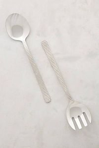 Ustensiles de service à salade en métal inoxydable haute brillance pour chef et équipement de restauration, paire cuillère et fourchette avec finition miroir lisse - Product Image 5