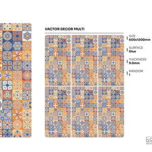 Azulejos de porcelana de superficie pegada de alta calidad y modernos, tamaño 600x1200, azulejos de gran tamaño para interiores premium. - Product Image 1