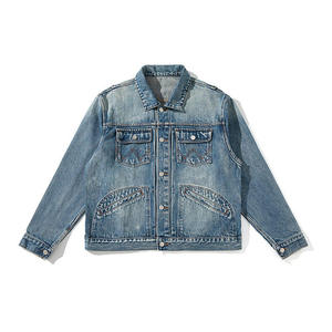 Jean <b>Jacket</b> for Men Stylish Plus Size Men Coat Unique Design Men's <b>Customized</b> <b>Denim</b> <b>Jackets</b> - Product Image 1