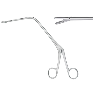 Pinzas Jurasz Premium para Polipos Laríngeos, 19cm y 22cm, Acero Inoxidable, Instrumentos Quirúrgicos ORL para Biopsia de Cordón Vocal y Garganta, con Marcas CE e ISO - Product Image 1