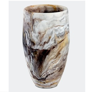 Vase en résine fait main écologique pour la décoration intérieure, avec couleurs marbrées et personnalisation, promotion de fête DIY - Product Image 2