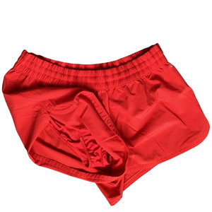 Shorts de Playa de Cintura Alta Elástica en Verde Menta con Logotipo Personalizado, Shorts de Baño Holgados con Estampado de Flamencos Rosas Tropicales para Mujer - Product Image 1