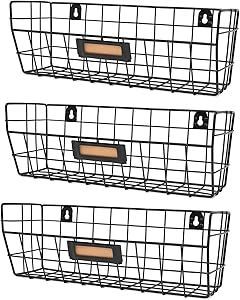 Black And Modern High Quality Wire <b>Storage</b> <b>Basket</b> <b>Rectangle</b> Hanging Modern Design Multi-Purpose Neatening Organizer - Product Image 5