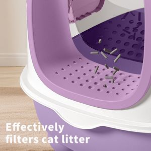 Lettiera Intelligente Classica Grande per Gatti, Design Viola Pratico con Elevato Rapporto Qualità-Prezzo, in Bentonite e Materiale PC - Product Image 2