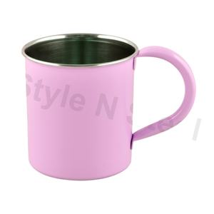 TASSE PROFONDE (SANS COUVERCLE) avec poignée en bakélite Tasses de voyage en acier inoxydable avec poignée Tasse à bière à double paroi Boissons en forme de baril - Product Image 2