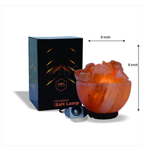 Lámpara de Sal Artesanal con Diseño de Roca Natural para Decoración del Hogar, Estilo Cuencos de Fuego - Product Image 2